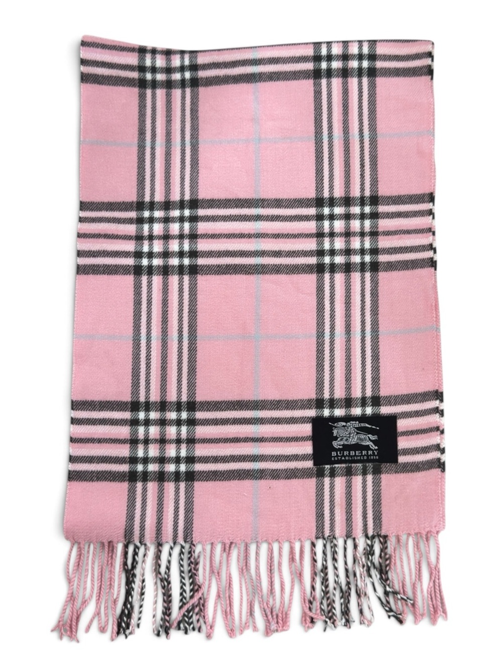 Vintage Burberry Prorsum Reversible
Cashmere Classic Check Pink Plaid Scarf